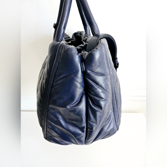 Prada Navy Blue Genuine Leather 3-way Bag - Picture 11 of 15